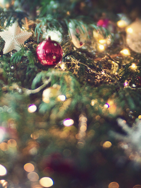 christmas bokeh ornaments