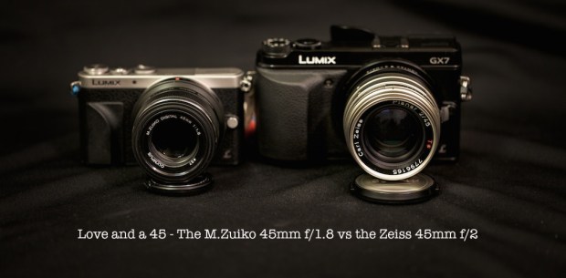olympus m.zuiko 45mm f/1.8 vs contax zeiss 45mm f/2 planar