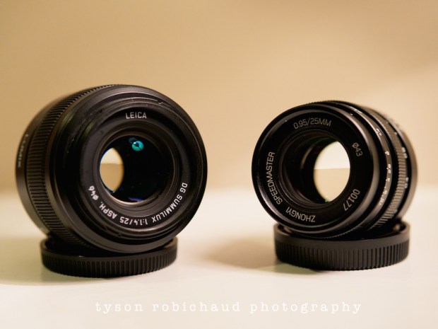 Leica 25mm f/1.4 vs Speedmaster 25mm f/0.95